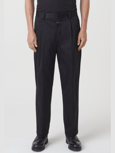 CLOSED-Pantaloni Ampi con Pences Nero-TRYME Shop