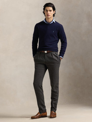 Maglia Girocollo in Lana Blu