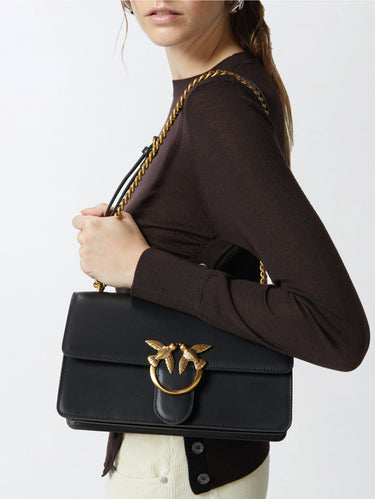 Leren tas Classic Love Bag One Simply Zwart/Goud