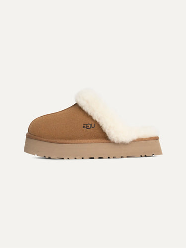 UGG-Slip On in Montone con Suola in EVA Disquette Castagna-TRYME Shop