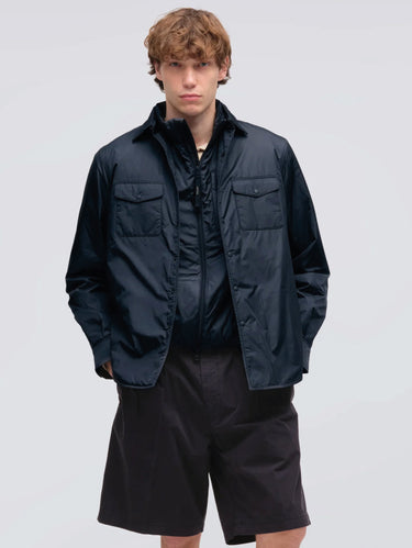 ASPESI-Overshirt in Nylon con Imbottitura Blu-TRYME Shop