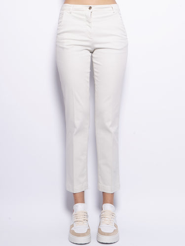 BRIGLIA 1949-Pantaloni in Cavalry di Lyocell e Cotone Beige-TRYME Shop