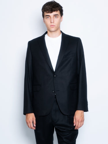 OFFICINE GÉNÉRALE-Giacca in Fresco Lana Nero-TRYME Shop