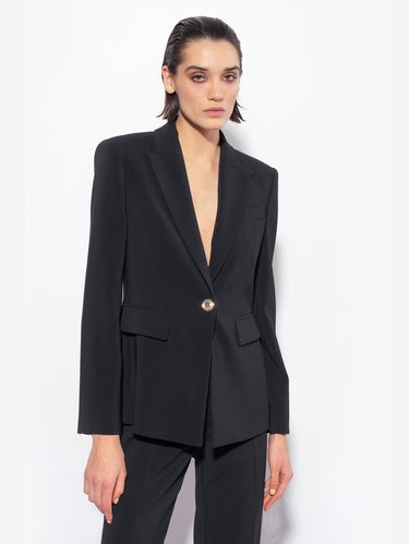 PINKO-Giacca Blazer in Crêpe Stretch Nero-TRYME Shop