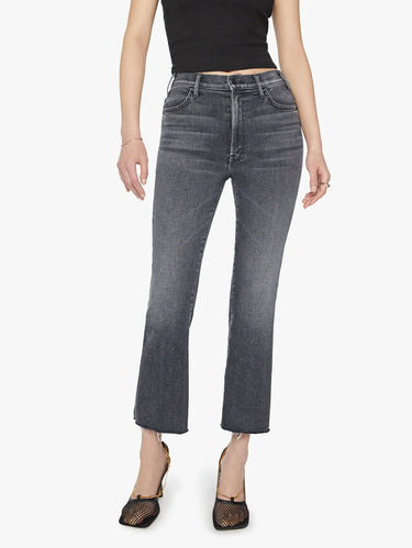 MOTHER-Jeans a trombetta Vita Alta Grigio-TRYME Shop