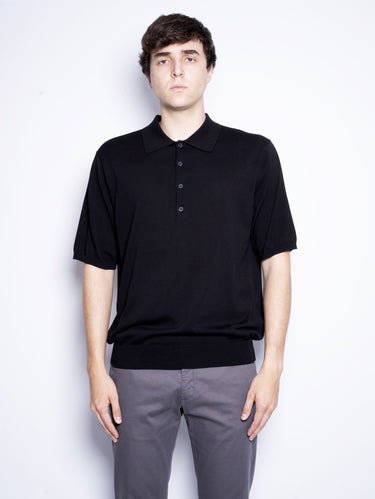 CLOSED-Polo in Cotone Extrafine Nero-TRYME Shop