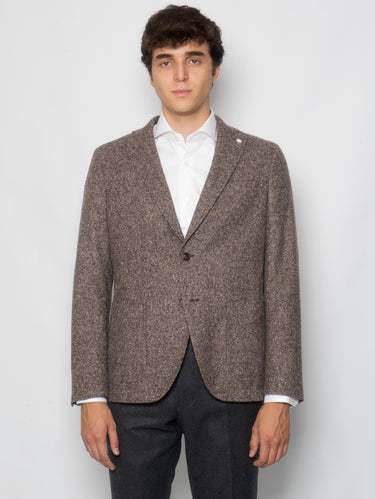 MANUEL RITZ-Giacca in Lana Bouclè Beige-TRYME Shop