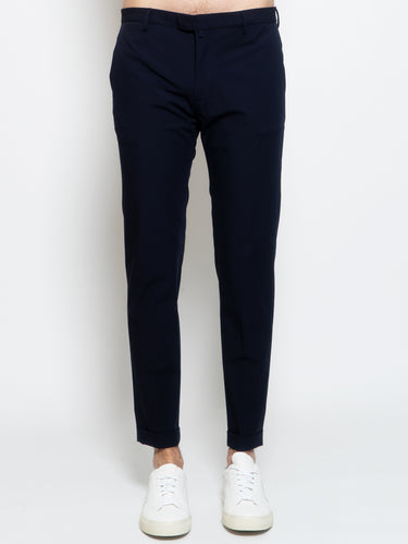 BRIGLIA 1949-Pantaloni in Tessuto Tecnico Blu-TRYME Shop