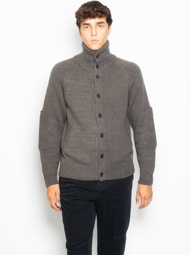 CLOSED-Cardigan in Maglia di Alpaca Asfalto-TRYME Shop