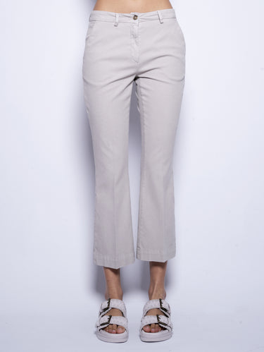 BRIGLIA 1949-Pantaloni a Trombetta Beige-TRYME Shop