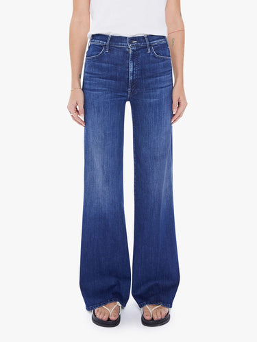 MOTHER-Denim a Zampa e Vita Alta Blu-TRYME Shop