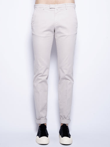 BRIGLIA 1949-Pantaloni in Cavalry di Lyocell e Cotone Beige-TRYME Shop