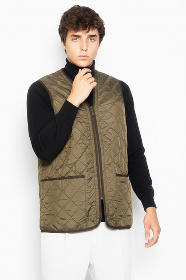 BARBOUR-Gilet trapuntato Polarquilt Verde-TRYME Shop