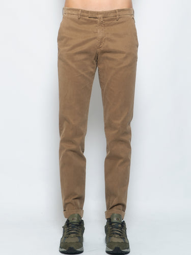 BRIGLIA 1949-Chino in Cotone Armaturato Washed Biscotto-TRYME Shop