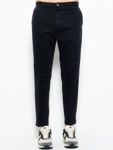 BRIGLIA 1949-Pantaloni Chino con Elastico in Vita Blu-TRYME Shop