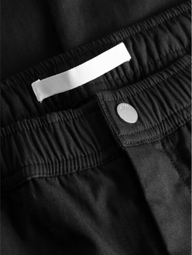 Hose mit Kordelzug aus Micro-Twill Schwarz