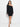 FEDERICA TOSI-Abito Corto con Scollatura Asimmetrica Nero-TRYME Shop
