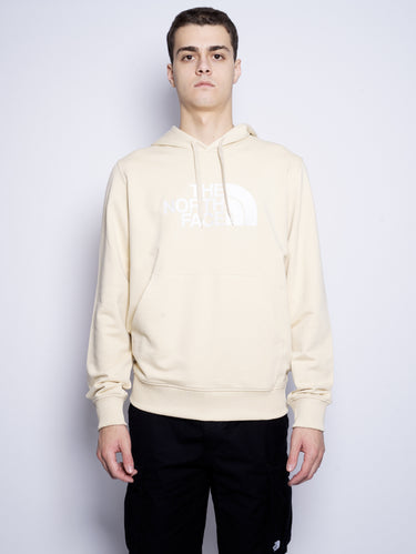 THE NORTH FACE-Felpa con Cappuccio e Logo Ricamato Ghiaia-TRYME Shop