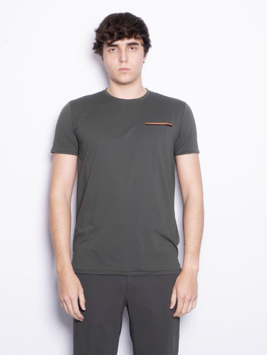 RRD-T-shirt in Tessuto Traspirante con Taschino Bosco-TRYME Shop