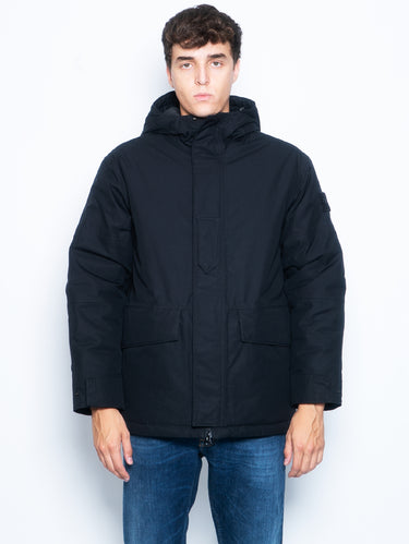 STONE ISLAND-Parka con Cappuccio Ghost Piece Nero-TRYME Shop