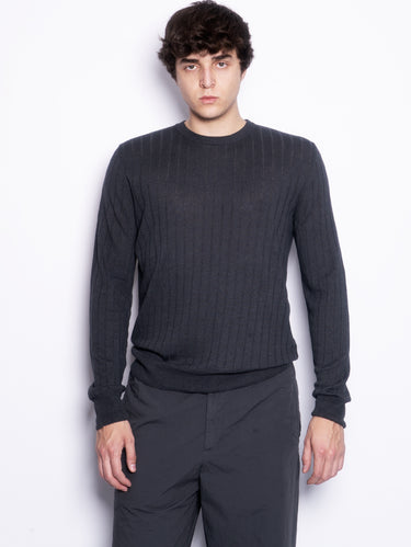 BARENA VENEZIA-Maglia a Coste Ato Piombo-TRYME Shop