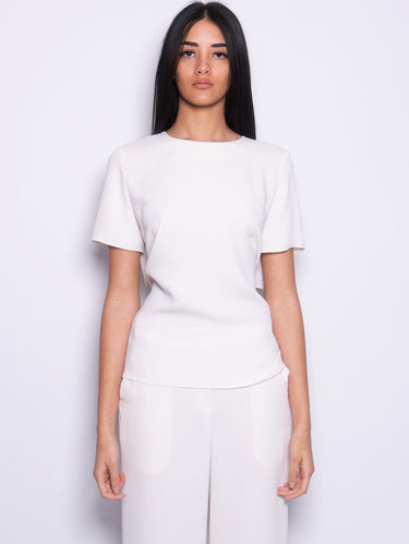 P.A.R.O.S.H.-Blusa con Dettaglio Cut Out Panna-TRYME Shop