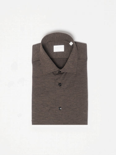 XACUS-Camicia Active Shirt Marrone Fiammato-TRYME Shop