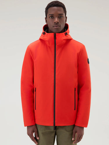WOOLRICH-Giacca Antivento con Cappuccio Pacific Arancione-TRYME Shop
