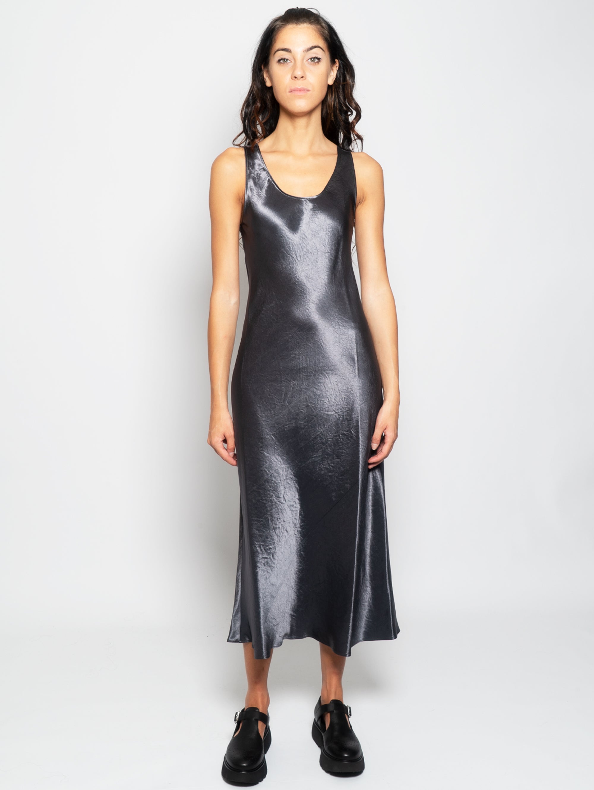 max mara leisure satin dress Talete Dress in Dark Green
