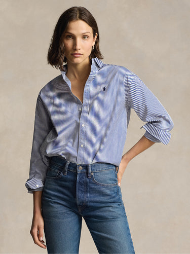 RALPH LAUREN-Camicia a Righe Blu/Bianco-TRYME Shop