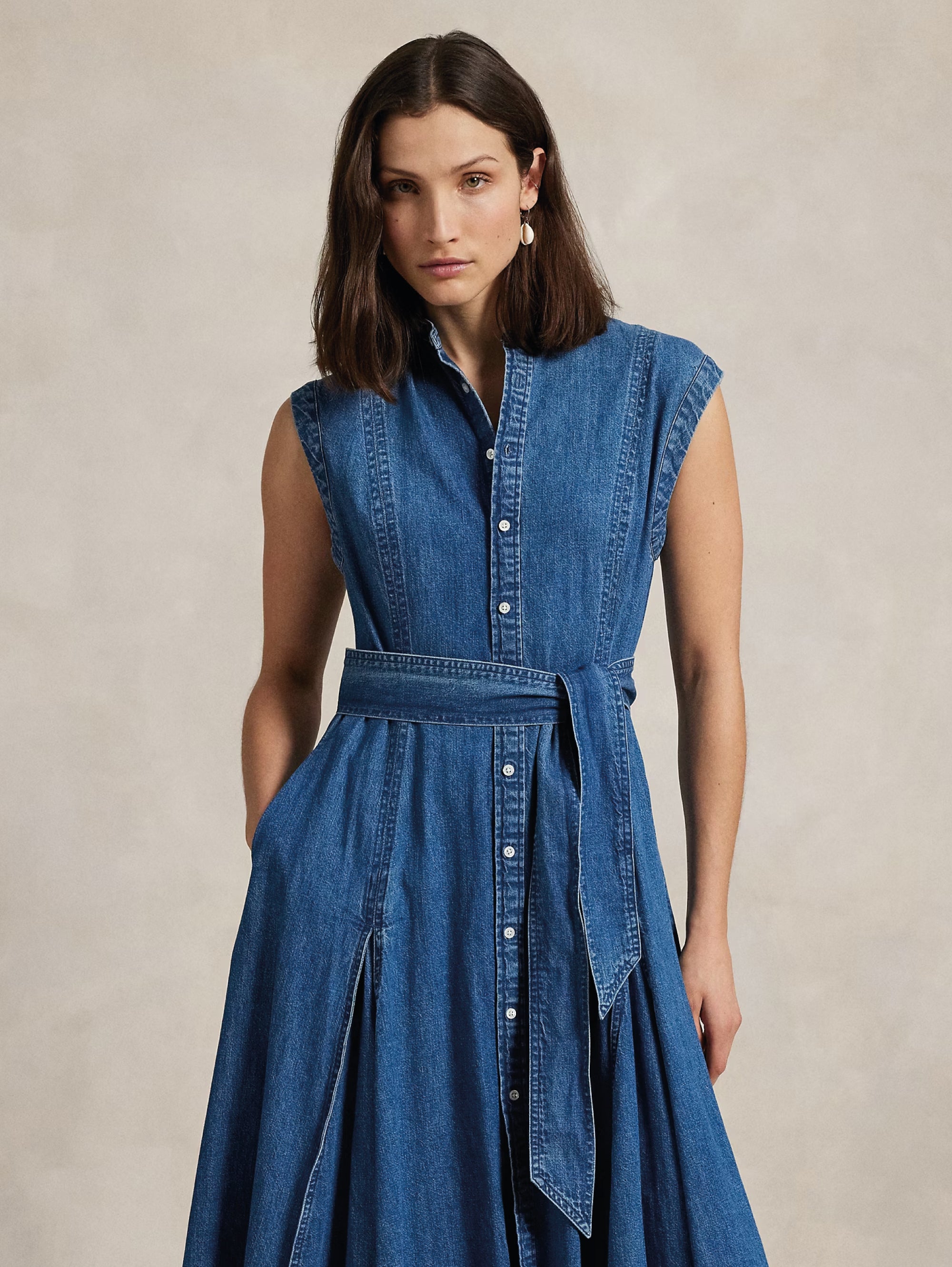 polo ralph lauren indigo denim short sleeve day dress Lauren Ralph Lauren Women's Denim Short-Sleeve Shirtdress