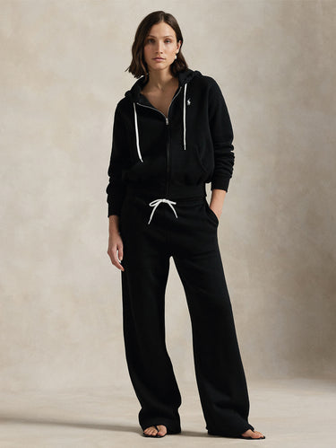 Black Full-Zip Hooded Sweatshirt