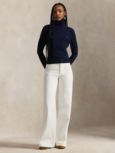 Beaton-Hose aus weißem Twill-Spigato