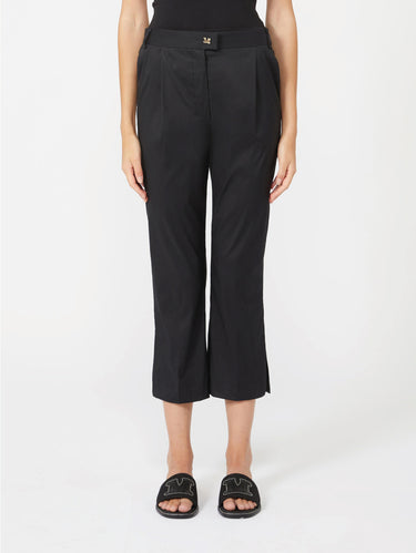 MAX MARA MM-Pantaloni Capri Linea Dritta Nero-TRYME Shop