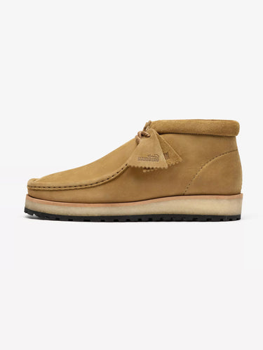 CLARKS-Stivali Wallabee in Nubuck Beige-TRYME Shop