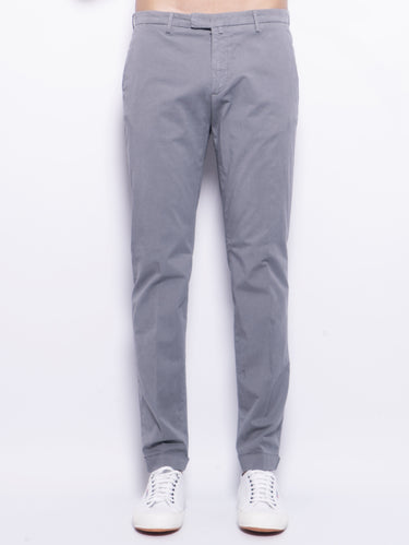 BRIGLIA 1949-Pantaloni Ventre Piatto in Slim Fit Grigio-TRYME Shop