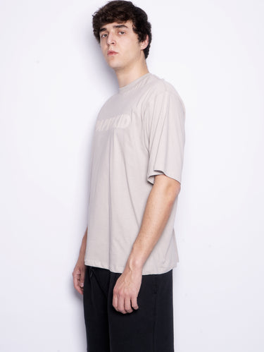 T-shirt met frontlogo grijs