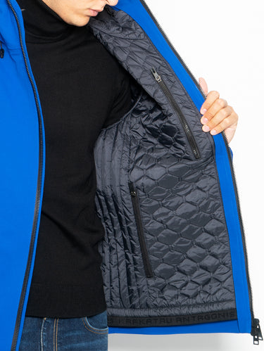 Korte Drie-in-één Jas Bicep Elektrisch Blauw