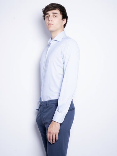Active Shirt with Light Blue Micro Pattern