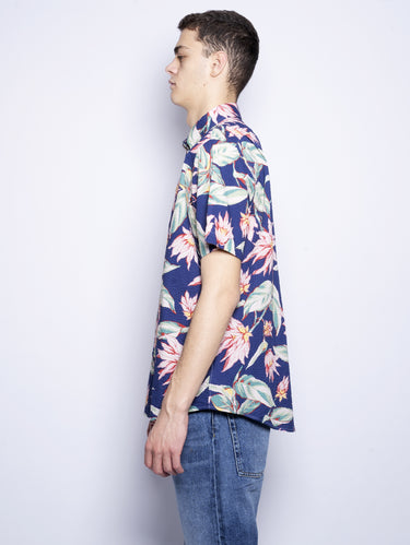 Chemise en seersucker à imprimé floral multicolore
