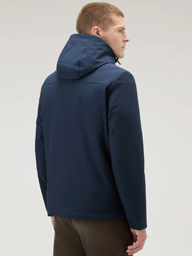 Winddichte jas met capuchon Pacific blauw