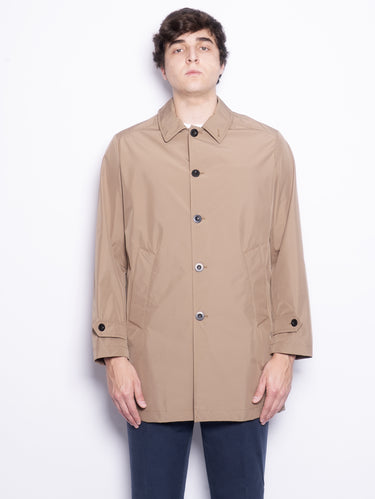 PALTò-Impermeabile Corto in Membrana Flavio Cammello-TRYME Shop