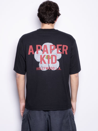 T-shirt met achterlogo zwart