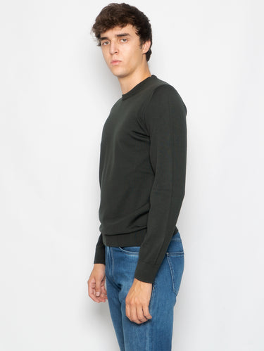 Green Wool Crewneck Sweater