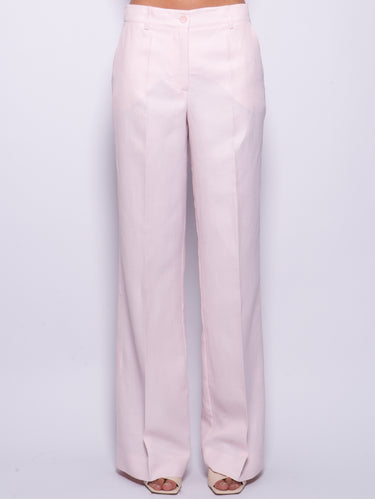 P.A.R.O.S.H.-Pantaloni Palazzo in Lino Fior di Pesco-TRYME Shop