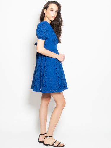 Korte Sangallo Jurk Blauw