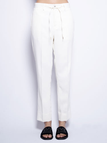 BRIGLIA 1949-Pantaloni con Coulisse Panna-TRYME Shop