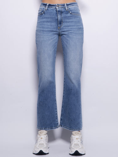 ICON DENIM-Jeans Slim Pam a Trombetta Blu-TRYME Shop