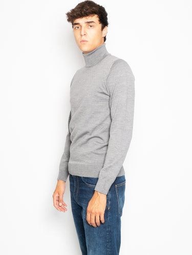 Maglia Collo Alto in Merinos Grigio