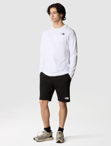 Shorts aus schwarzem Baumwollfleece